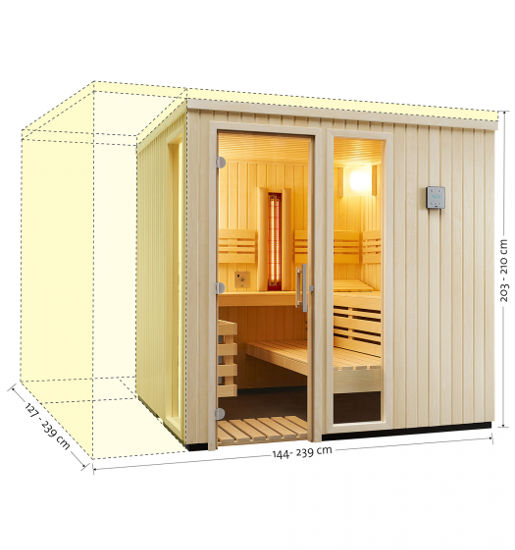 Elementsauna Safir Rastersystem – Beratung von Wellness Wiedel bei Augsburg