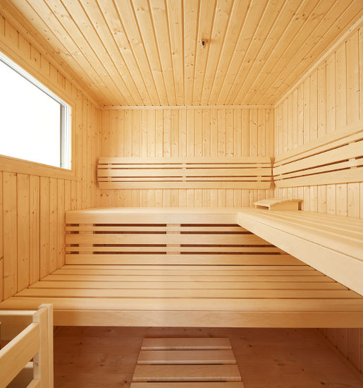 Gartensauna Luna 2 Inneneinrichtung – Wellness Wiedel Gartensaunen in Bayern