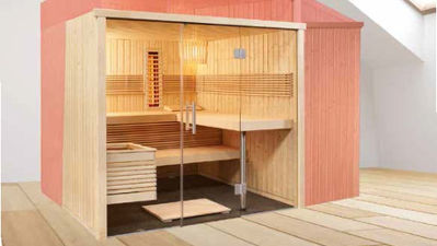 Massivholzsaunen im Angebot von Wellness Wiedel – Baureihe Carat