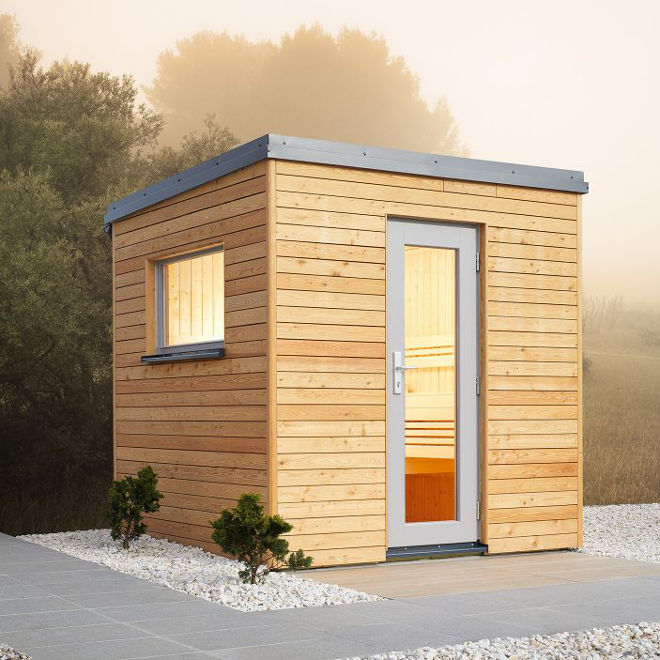 Gartensaunen im Angebot von Wellness Wiedel – Modell Luna 1