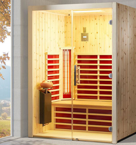 Infrarotkabinen im Angebot von Wellness Wiedel – Modell TrioSol Glas