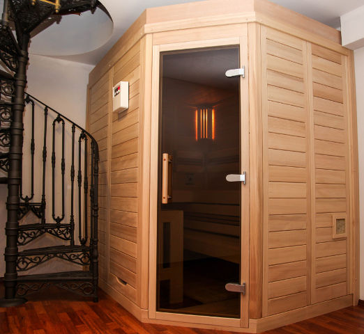Einbauvariante des Saunabauers Wellness Wiedel – Kleine Saunaecke