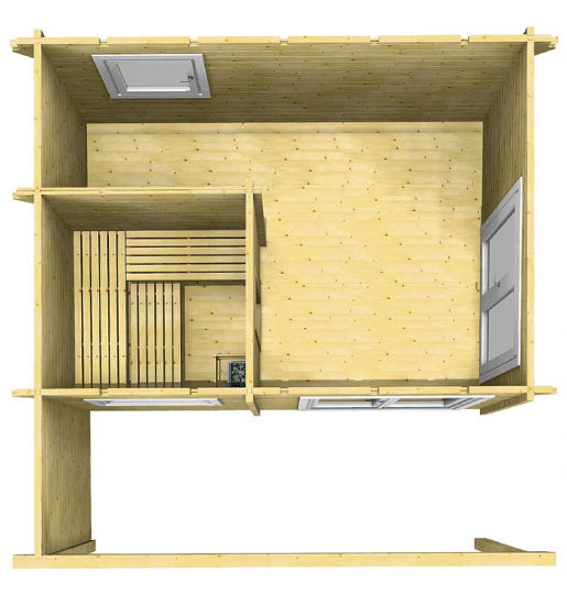Gartensauna Bella 1 – Grundriss – Mit 1000 Möglichkeiten zur individuellen Gestaltung